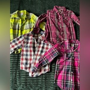 Colorful button ups great condition